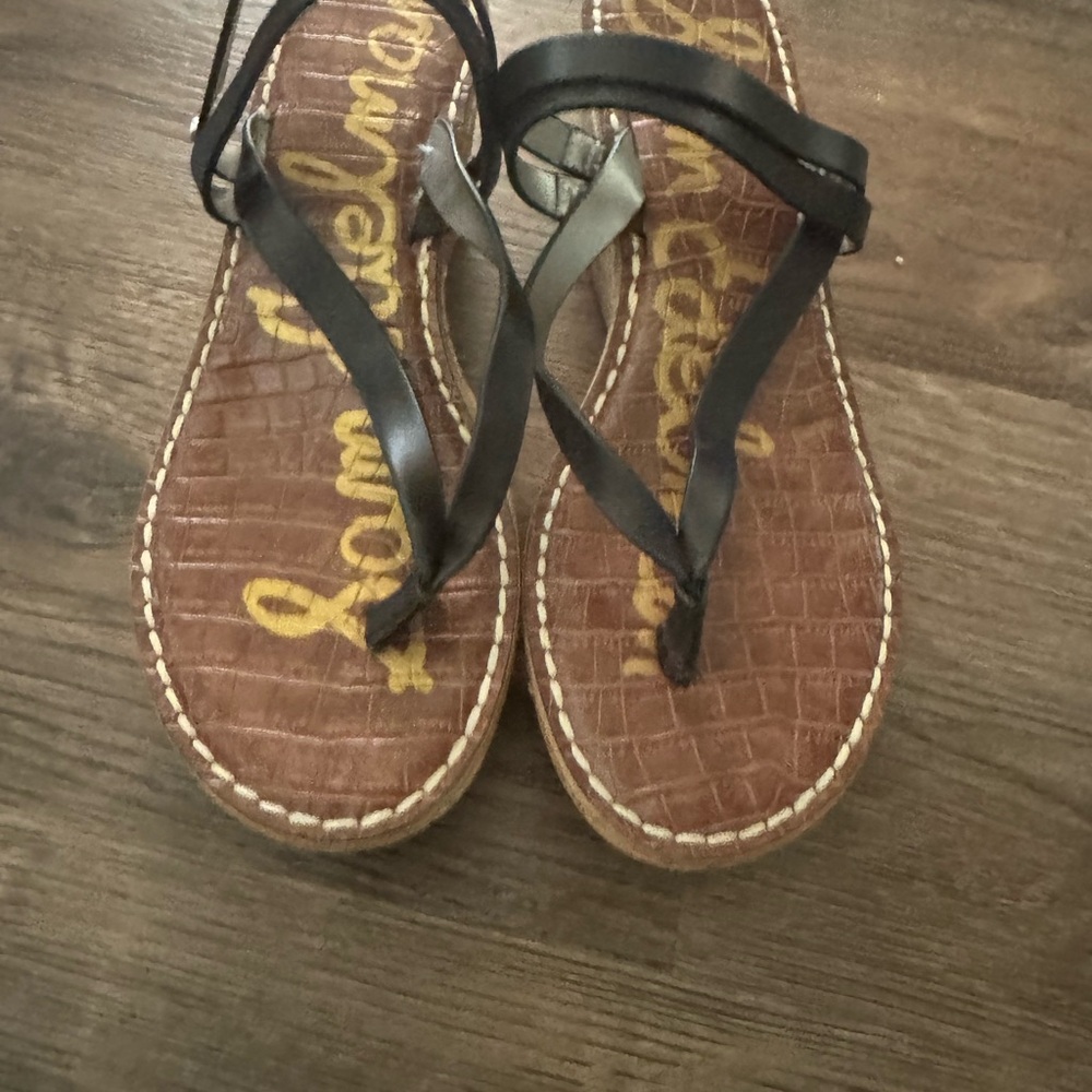Sam Edelman Black and Brown Sandals